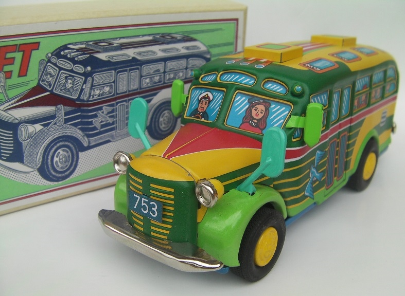 新しい絶品 1950年代ブリキ玩具□彡カトウスタイルサイレン東京バス